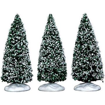 LEMAX SNOWY JUNIPER TREE, SMALL, SATZ VON 3