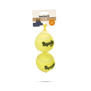 Hundespielzeug Tennisball mit Quietscher 2 Stück