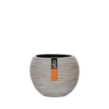 Topf kugel rib beige Ø 17 cm
