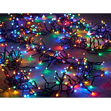 CLUSTER LIGHTS 768L/4,5M LED MULTI - 4M STROMKABEL SCHWARZ - BI-BUI / IP44 TRAFO ON / 8/16U TIMER /