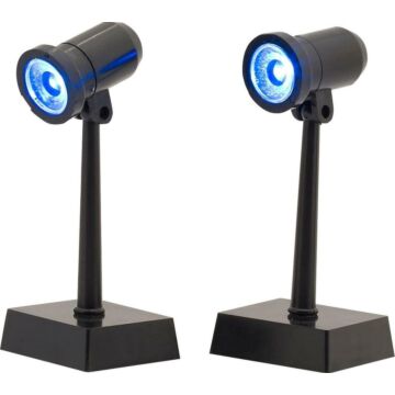 Spot Light Blue 2 Pieces Battery Operated - H8,5 cm