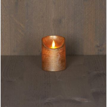 Kerzenwachsgold mit beweglicher Flamme auf Batterie 10 cm - Anna's Collection