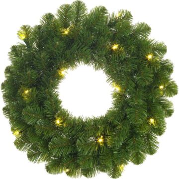 Weihnachtskranz Norton LED batteriebetrieben grün d45cm