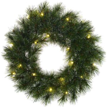 Weihnachtskranz Glendon led batteriebetrieben grün d45cm