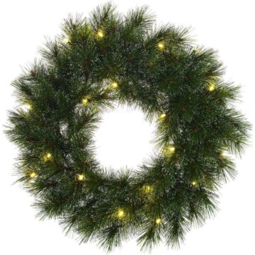 Weihnachtskranz Glendon led batteriebetrieben grün d60cm