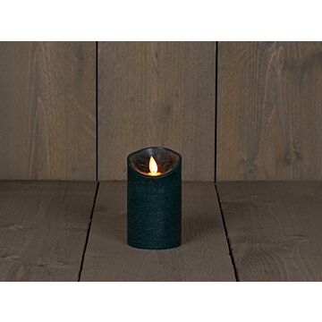 Kaars wax rustk+vlam h12.5cm krl bo