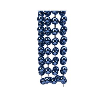 Perlengirlande XXL glänzend Mitternachtsblau Plastik 270 cm - Decoris