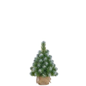 Weihnachtsbaum Norton mit Sackleinen grün gefrostet 60 cm - Black Box