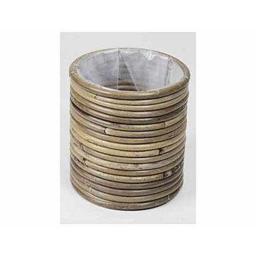 Topf rund Streifen grau Ø 14 cm
