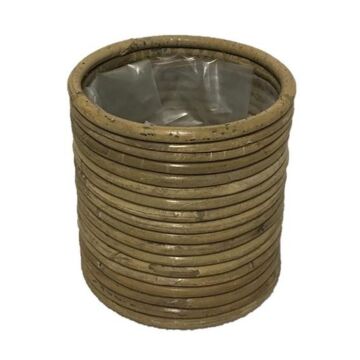 Topf rund Streifen grau Ø 14 cm