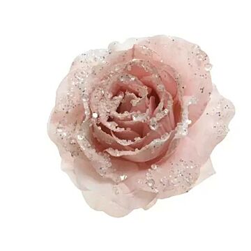 Rose rosa auf Klipp Ø 14 cm