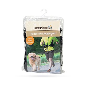 Beeztees Nylon handsfree joggingset zwart