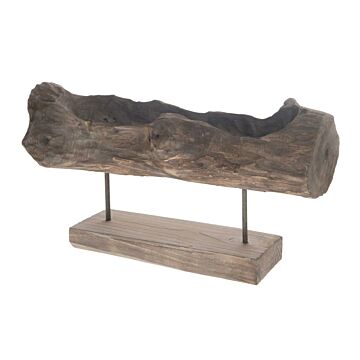 DIJK Ornament Holz l60w15x33cm grau