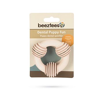 Puppy-Zahnpflege-Ring Gummi rosa 8 cm – Beeztees