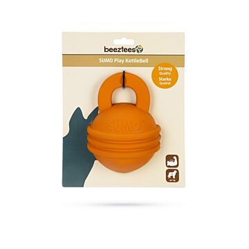 Beeztees Sumo play kettlebell oranje 16cm