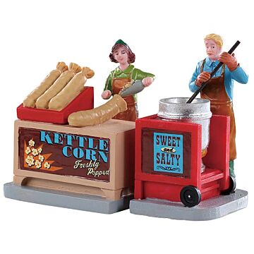Lemax Kettle Corn Stand, set of 2