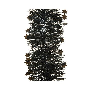 Lametta-Girlande Stern schwarz 270 cm - Decoris
