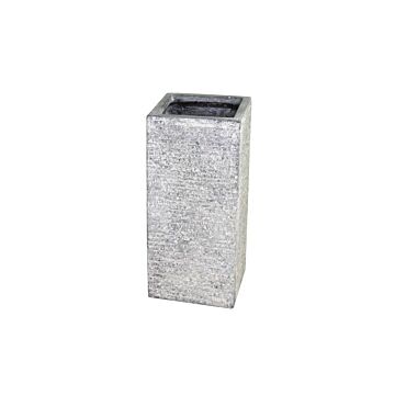 Pot kubus hoog Utah B33H70cm grijs
