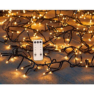TREECLUSTER 1,6-1,9M 10M/768L LED CLASSIC WARM FERNBEDIENUNG 4M BETRIEBSKABEL 36V/IP44 TRAFO TIMER 8