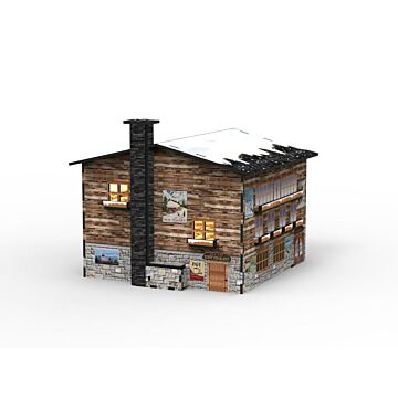 SEILBAHN ÜBERDACHUNG CHALET LED 37X38X31CM