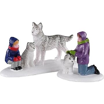 Lemax Future SLED Dogs, Set mit 2