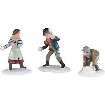 Lemax Snowball Skirmish, Set mit 3