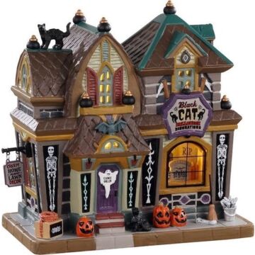 LEMAX BLACK CAT HALLOWEEN DÉCOR, B/O LED