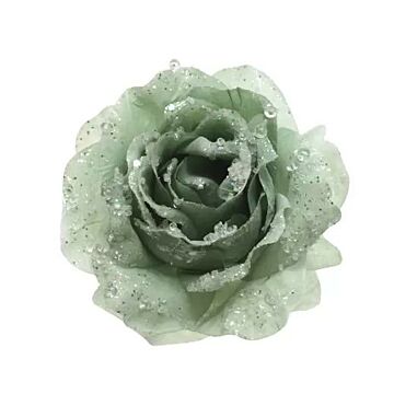 Rose grün auf Klipp Ø 14 cm