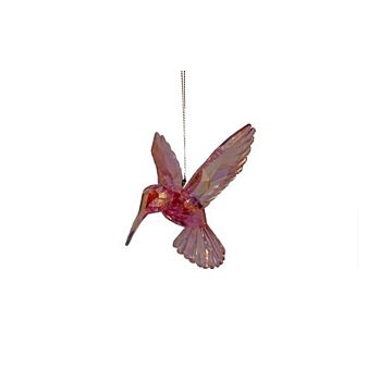Pvc kolibrie 10cm lichtroze - Kurt Adler