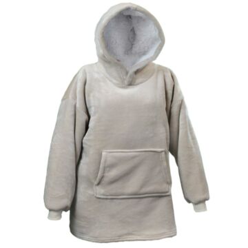 Oversized Hoodie Pullover mit Kapuze grau onesize