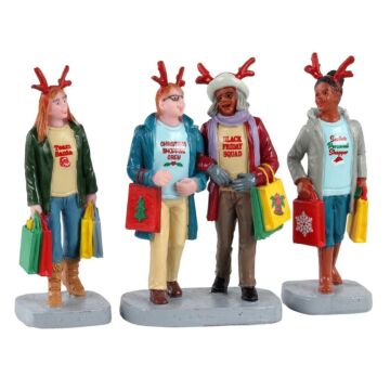 Lemax Girls Christmas Shopping Trip, Set mit 3