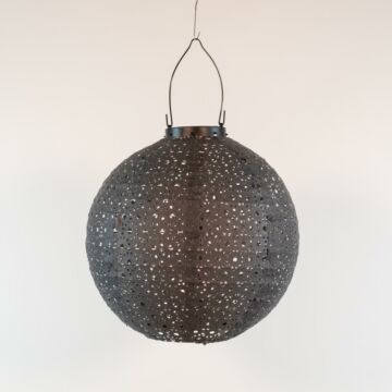 Solar lampion d25cm warmweiß Grau