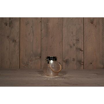 Solarglas rosa 12,5 cm