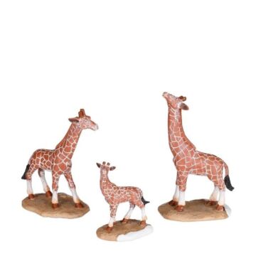 Giraffe family 3 stuks - l9,5xb4,5xh13cm Giraffe family 3 stuks - l9,5xb4,5xh13cm