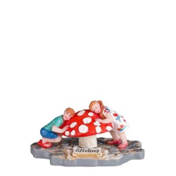 Efteling-bezoekers: Muzikale paddenstoel - l7,5xb5xh3,5cm