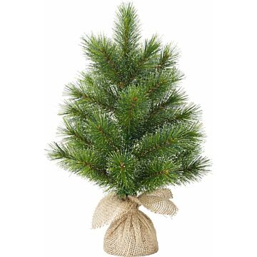 Künstlicher Weihnachtsbaum Glendon mit Sackleinen grün 90 cm - BLACK BOX