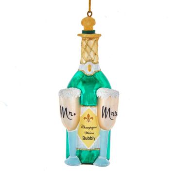 Hochzeits-Champagner-Ornamentglas 12,7 cm – Noble Gems Hochzeits-Champagner-Ornamentglas 12,7 cm – Noble Gems