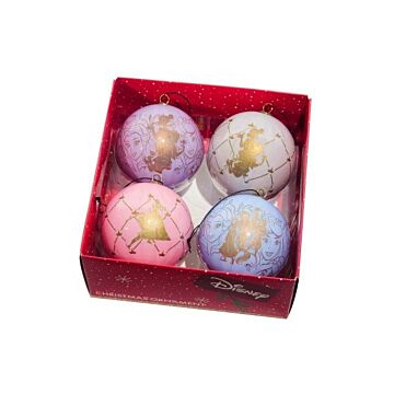 Princess Weihnachtskugeln box plastik Ø 7.5 cm 4 Stücke - KURT S ALDER