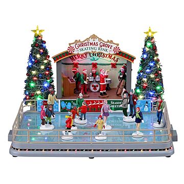 LEMAX CHRISTMAS GROVE SKATING RINK, MIT 4.5V ADAPTER