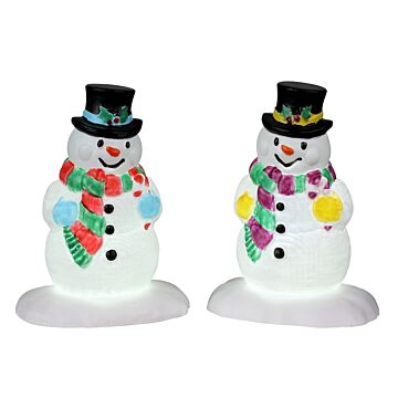 LEMAX HOLLY HAT SNOWMAN, SATZ VON 2, B/O (4.5V)