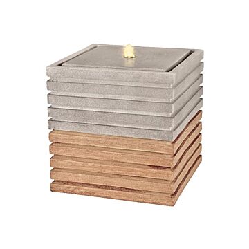 Lumineo GRC Brunnen quadratisch 35 cm naturgrau