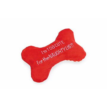 Weihnachtsknochen Plüsch Hundespielzeug rot 16 cm - Beeztees
