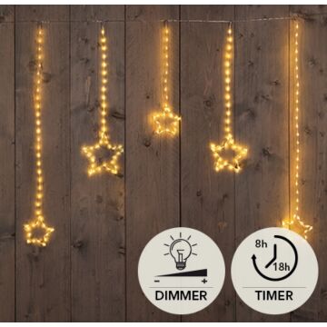 Weihnachtsbeleuchtung Sternvorhang 186 LED 90 x 80 cm