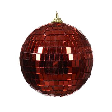 Disco-Weihnachtskugel rot Ø 10 cm
