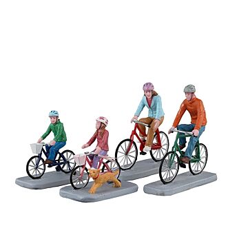 Lemax Family Bike Ride, Set mit 4