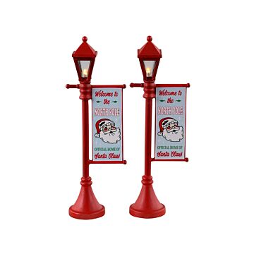 Lemax North Pole Lamppost, set of 2, B/O (4.5V)