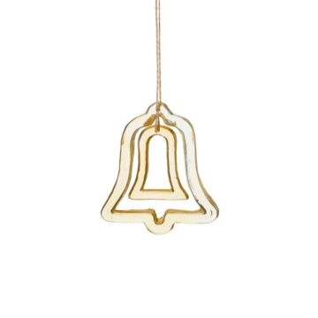 Ornamentglocke gold 10,5 cm