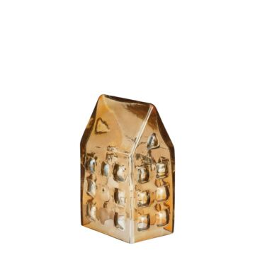 Haus gold recyceltes Glas 13,5 cm