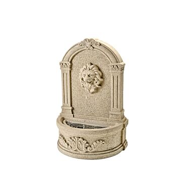 Springbrunnen Löwe grc weiß gewaschen 54 cm - Lumineo
