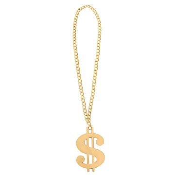 Halskette Dollarzeichen gold 12 cm